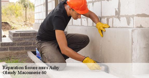 Réparation fissure murs  achy-60690 Glaudy Maconnerie 60