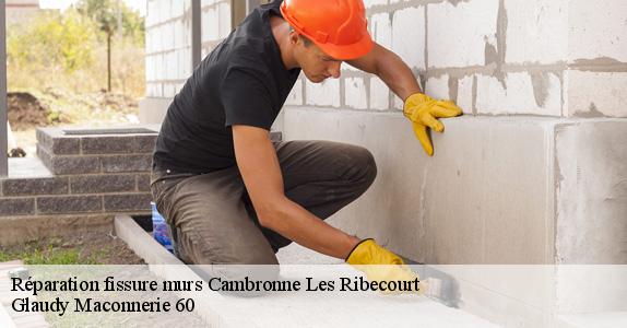 Réparation fissure murs  cambronne-les-ribecourt-60170 Glaudy Maconnerie 60