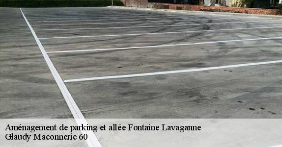 Aménagement de parking et allée  fontaine-lavaganne-60690 Glaudy Maconnerie 60